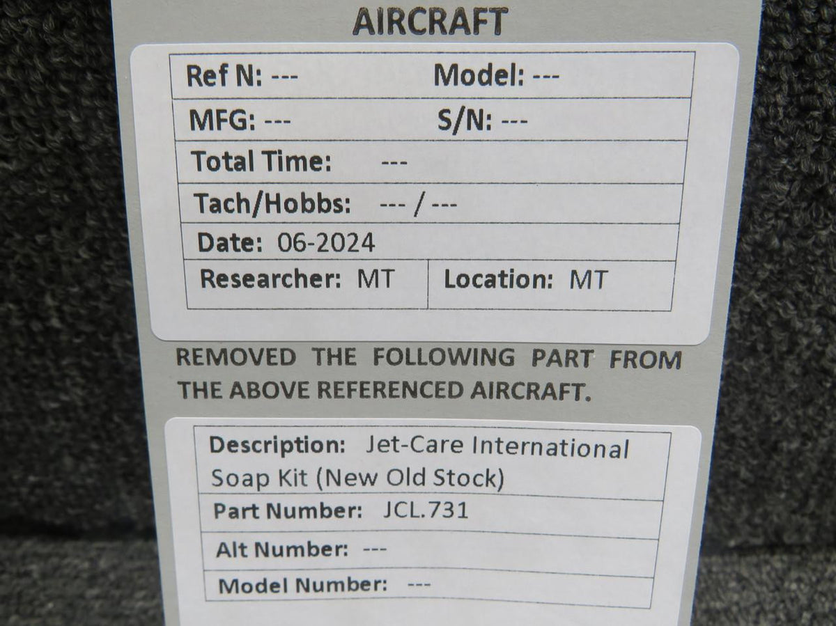 Jet-Care Int. JCL.731 Jet-Care International Soap Kit (New Old Stock)