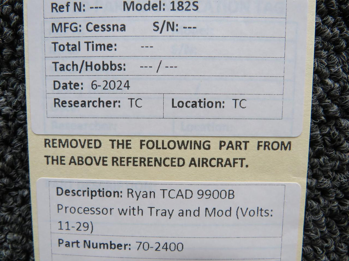 Ryan 70-2400 Ryan TCAD 9900B Processor with Tray and Mod (Volts: 11-29)
