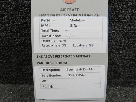 Beechcraft 36-430056-1 Beechcraft Doubler (New Old Stock)