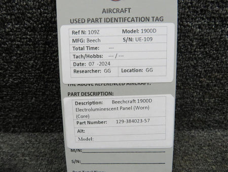Beechcraft 129-384023-57 Beechcraft 1900D Electroluminescent Panel (Worn) (Core)