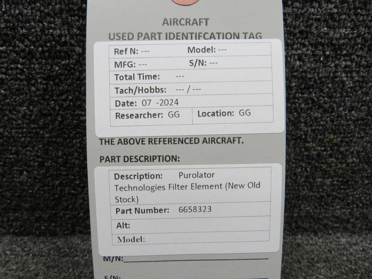 Purolator 6658323 Purolator Technologies Filter Element (New Old Stock)