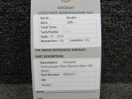 Purolator 6658323 Purolator Technologies Filter Element (New Old Stock)