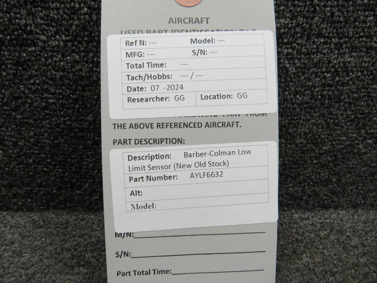 Barber-Colman AYLF6632 Barber-Colman Low Limit Sensor (New Old Stock)