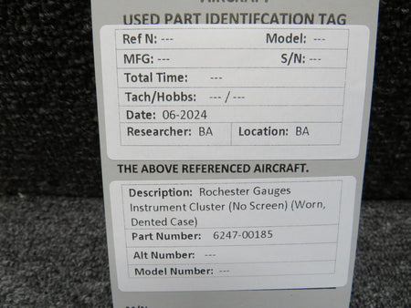 Rochester 6247-00185 Rochester Gauges Instrument Cluster (No Screen) (Worn, Dented Case)