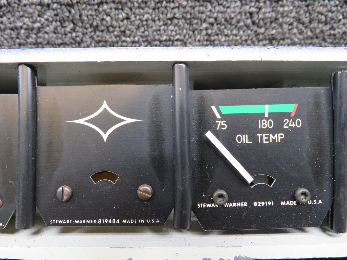 Stewart-Warner 95241-021 Instrument Gauge Cluster Assembly LH (Chipped Face Plate)