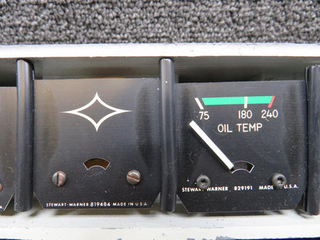Stewart-Warner 95241-021 Instrument Gauge Cluster Assembly LH (Chipped Face Plate)