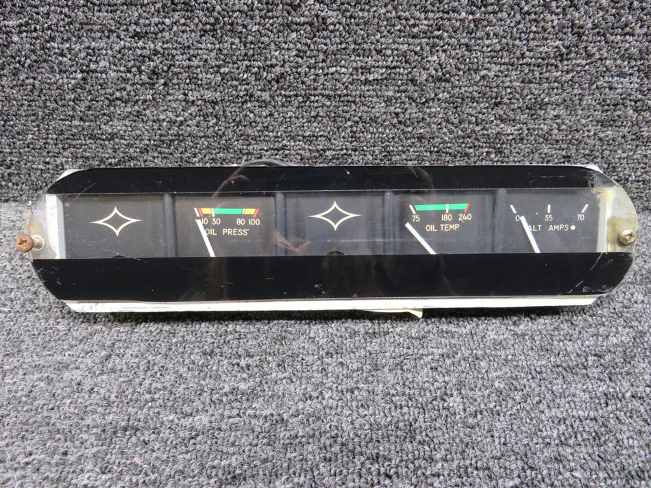 Stewart-Warner 95241-021 Instrument Gauge Cluster Assembly LH (Chipped Face Plate)