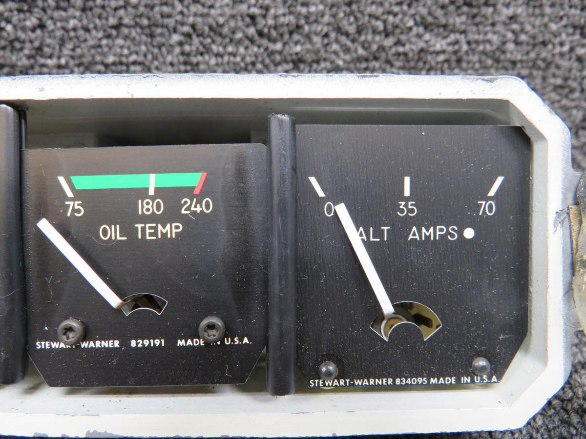 Stewart-Warner 95241-021 Instrument Gauge Cluster Assembly LH (Chipped Face Plate)