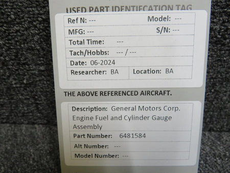 General Motors 6481584 General Motors Corp. Engine Fuel and Cylinder Gauge Assembly