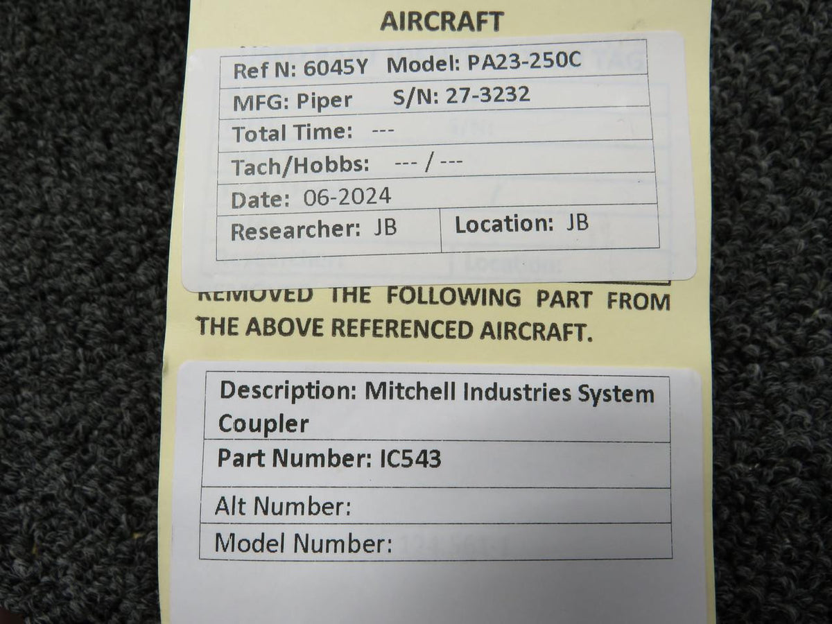 Mitchell Industries IC543 Mitchell Industries System Coupler