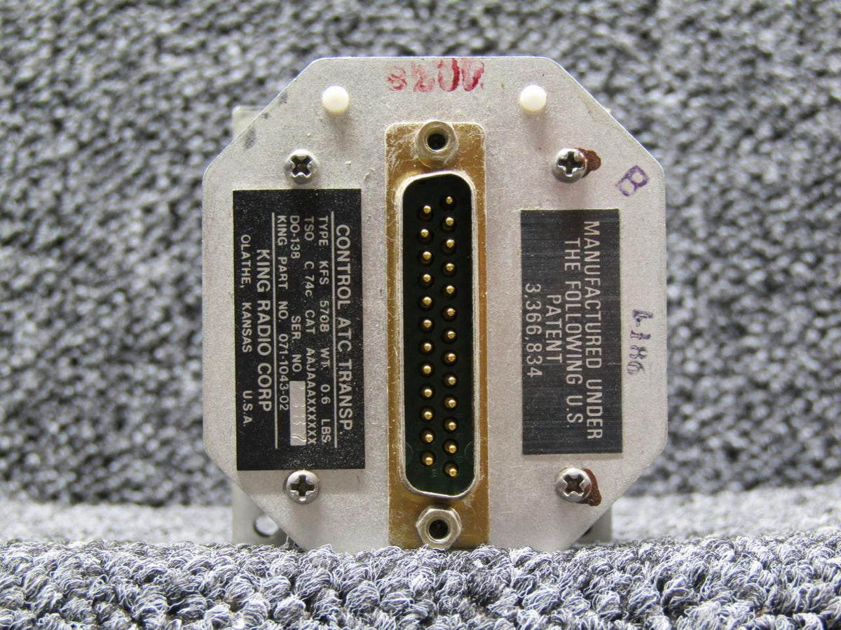 King Radio 071-1043-02 King Radio KFS-570B Control ATC Transponder