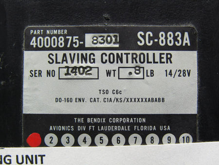 Bendix 4000875-8301 Bendix SC-883A Slaving Controller Indicator w Mod (14-28V)