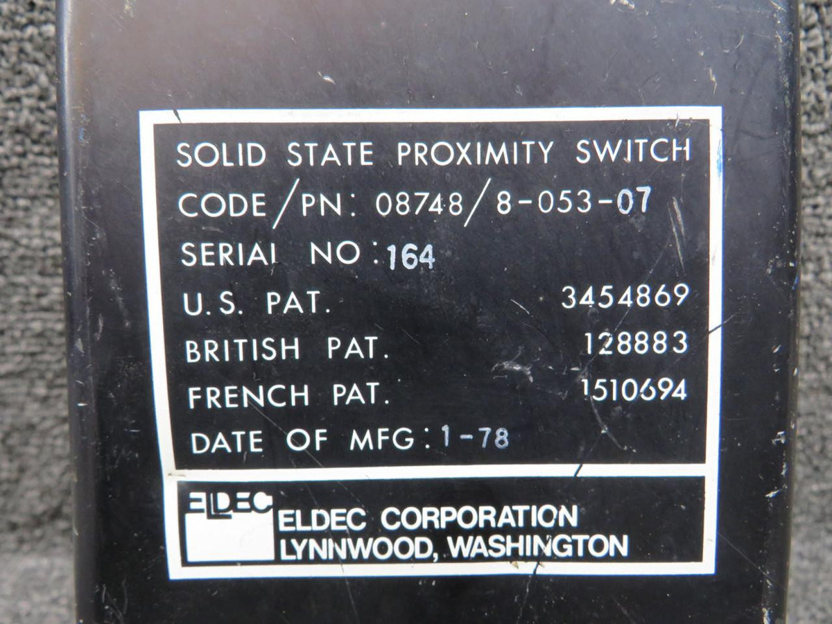Eldec 08748-8-053-07 Eldec Solid State Proximity Switch (Dented)
