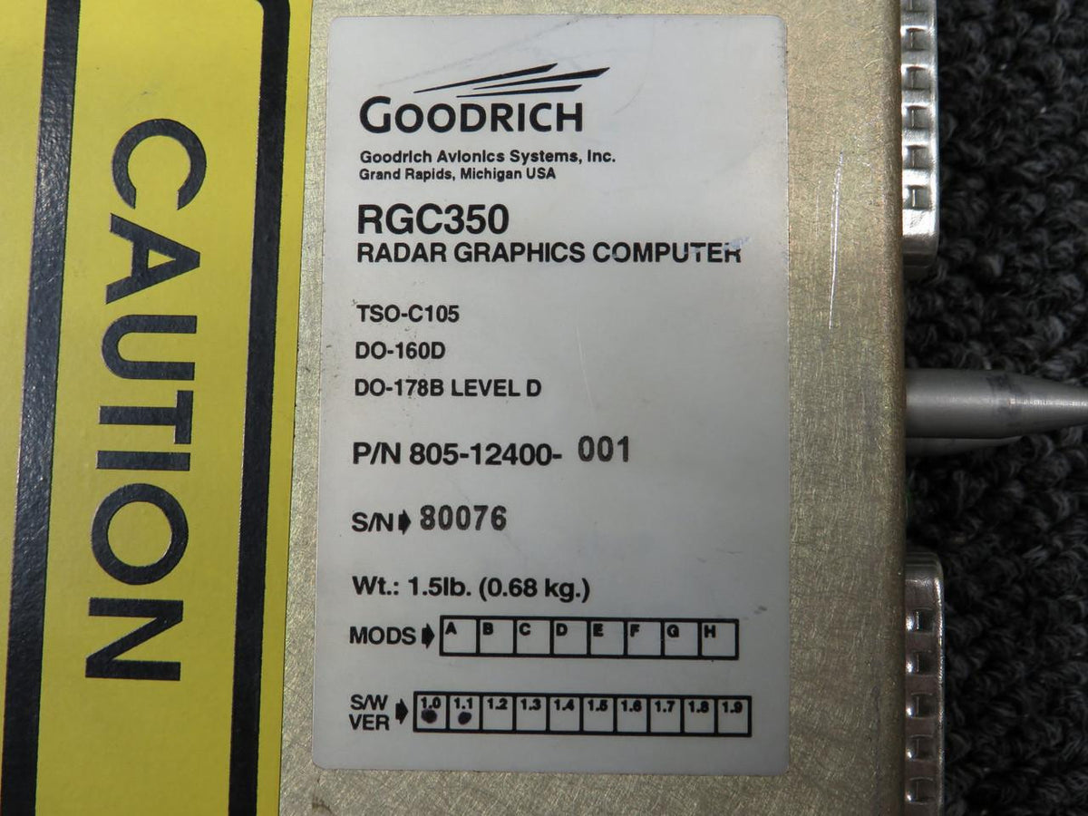 Goodrich 805-12400-001 Goodrich RGC350 Radar Graphics Computer