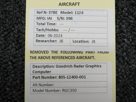 Goodrich 805-12400-001 Goodrich RGC350 Radar Graphics Computer
