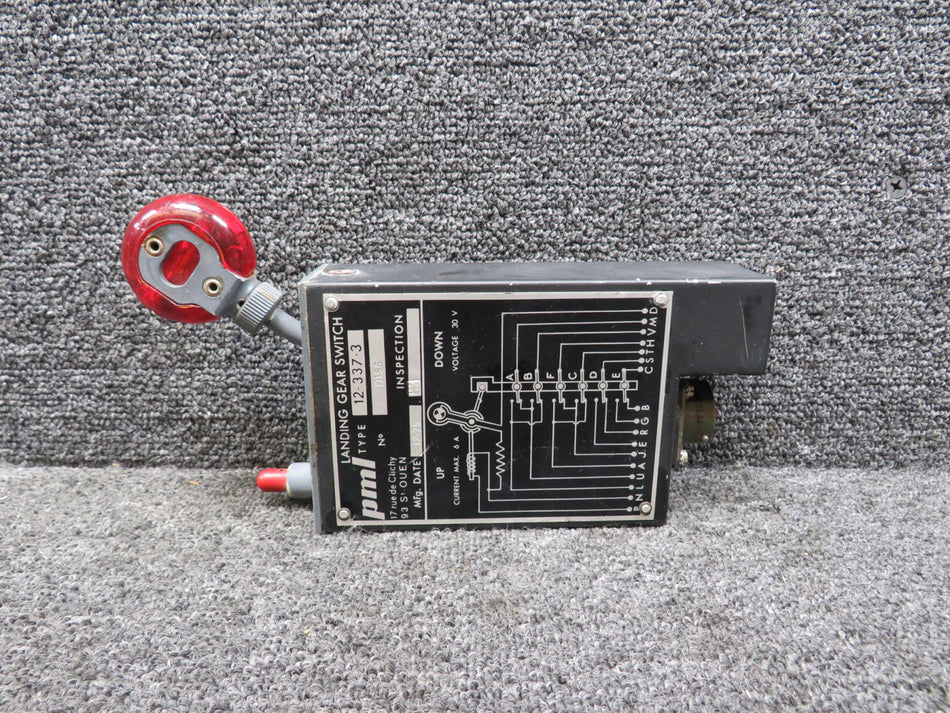 12-337-3 PML Landing Gear Switch (Missing Top Cover) (30V)