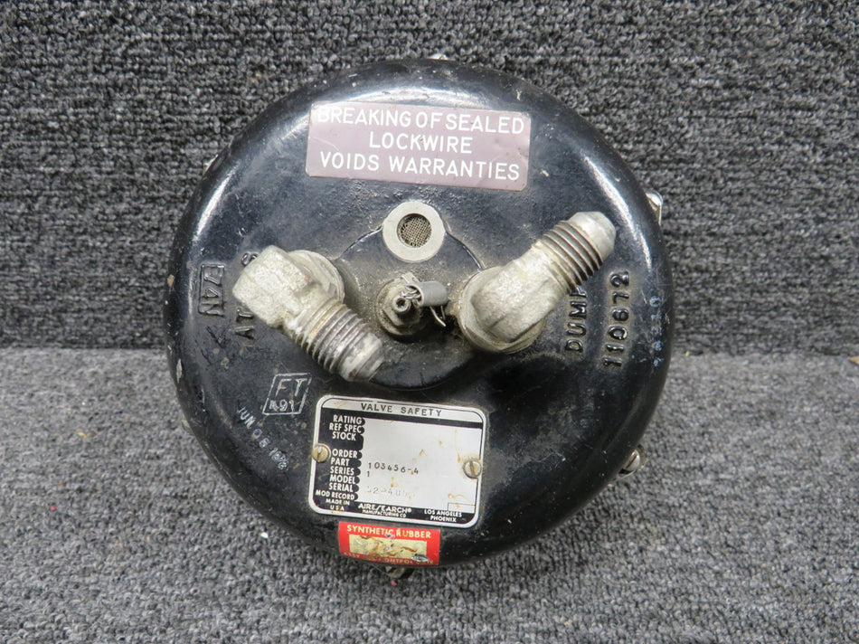 103456-4 Airesearch Series 1 Outflow Safety Valve Assembly