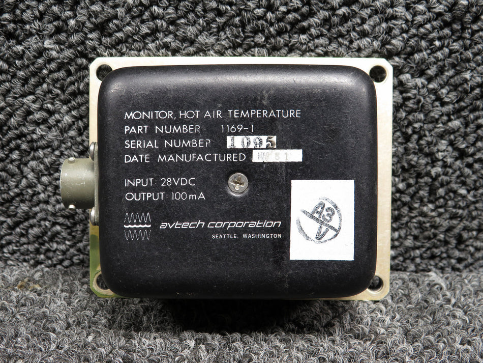 1169-1 Avtech Corporation Hot Air Temperature Monitor Unit (28V)