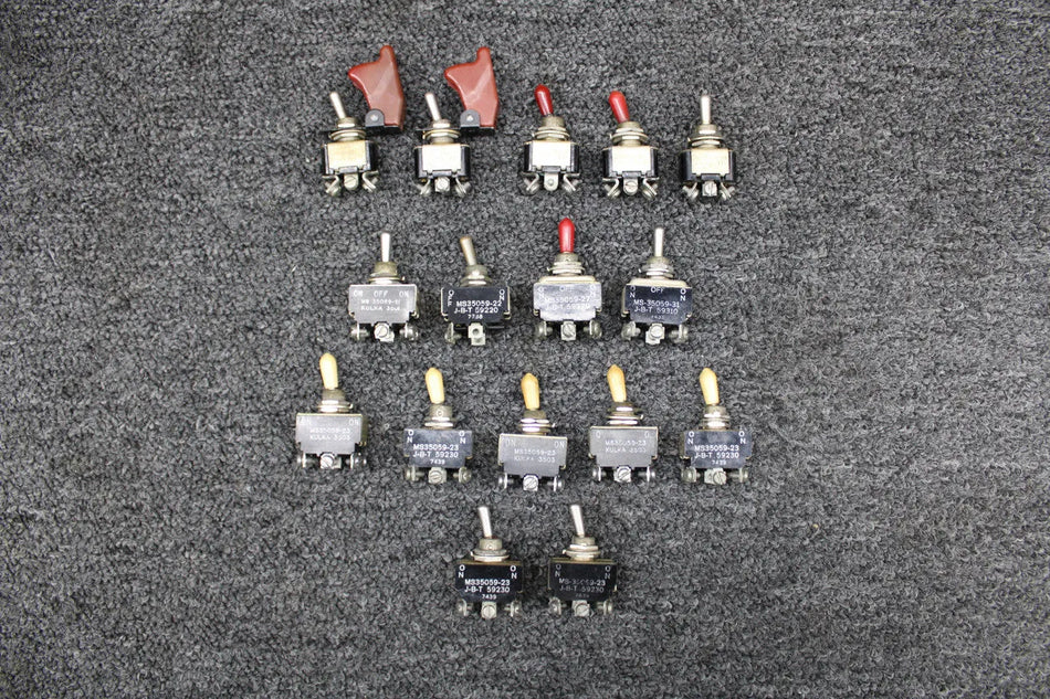 MS35058, MS35059 Kulka, JBT Toggle Switch Set of 16