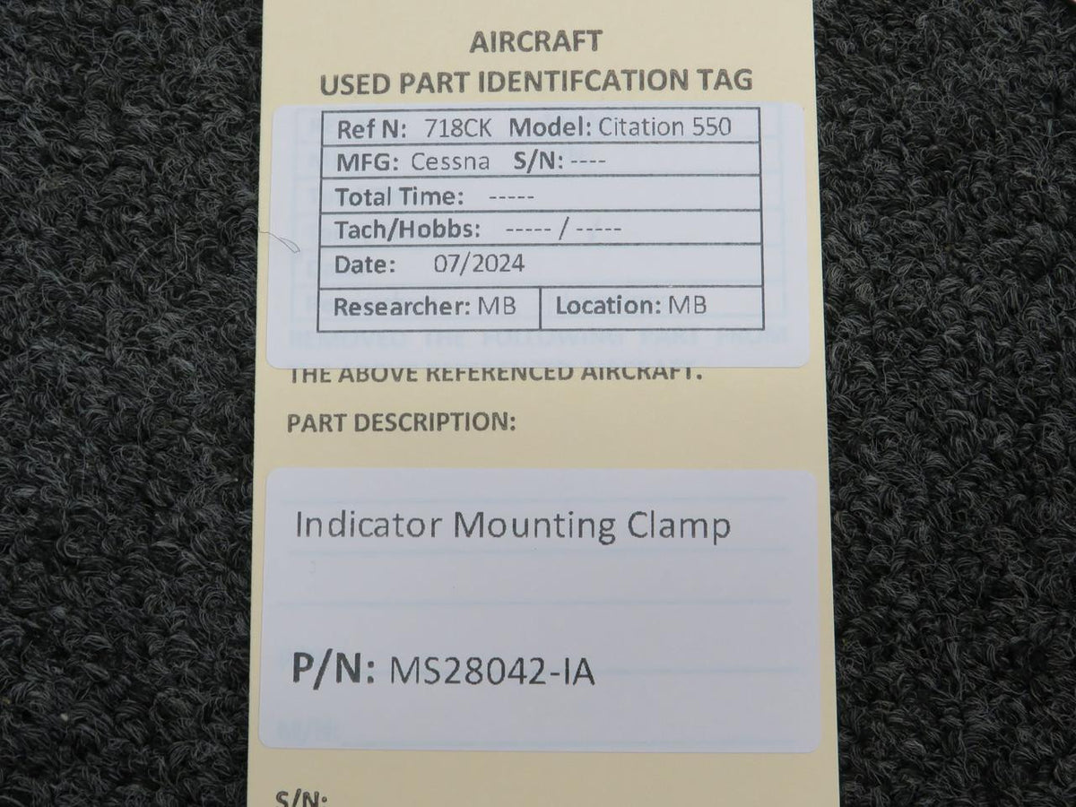 Does Not Apply MS28042-IA Indicator Mounting Clamp