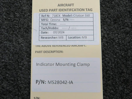 Does Not Apply MS28042-IA Indicator Mounting Clamp