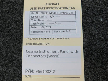 Does Not Apply 9661008-2 Cessna Instrument Panel with Connectors (Worn)