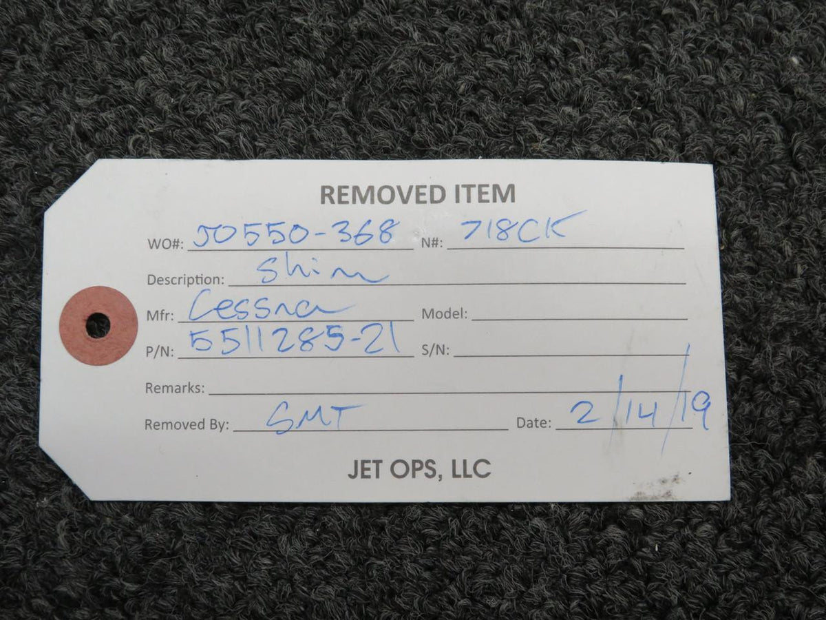 Does Not Apply 5511285-21 Cessna Citation Shim Assembly
