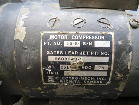 Electro-Mech 55-8 (Alt: 6608248-1) Electro Mech Compressor Motor (V28) (Loose Parts, Core)