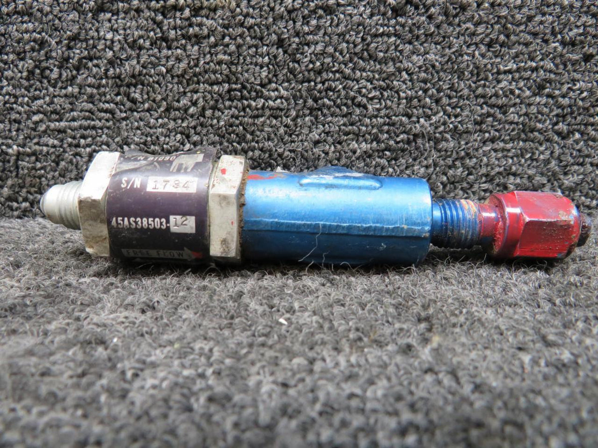 Decca B1090-12 (Alt: 45AS38503-12) Decca One Way Valve Restrictor (Worn)