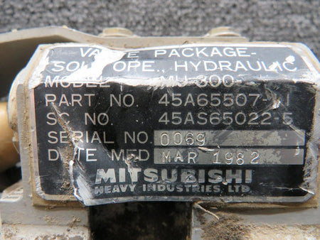 Mitsubishi 45A65507-1 Mitsubishi MU-300 Hydraulic Valve Package