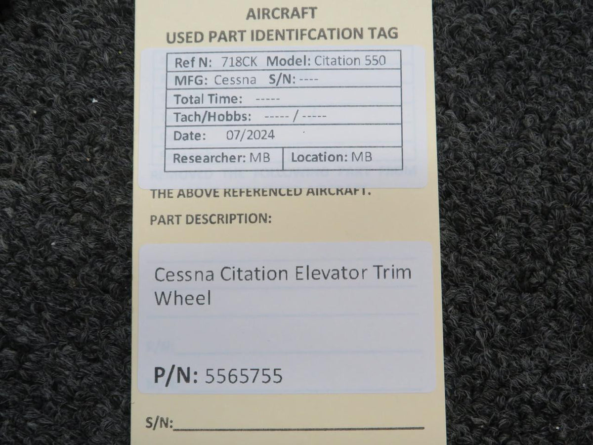 Does Not Apply 5565755 Cessna Citation Elevator Trim Wheel