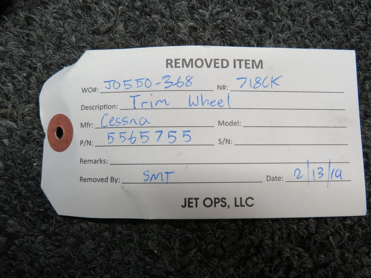 Does Not Apply 5565755 Cessna Citation Elevator Trim Wheel
