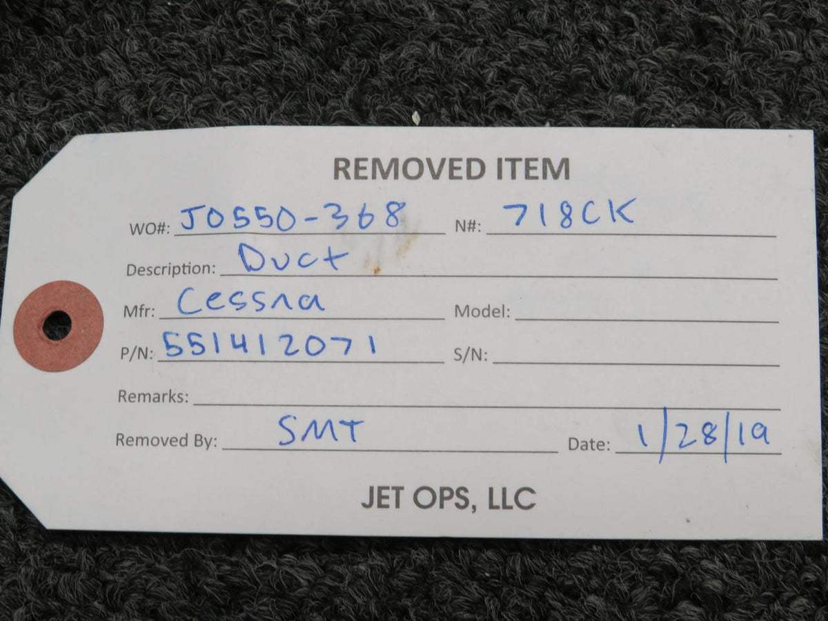 Does Not Apply 551412071 Cessna Citation Exhaust Duct Assembly with Switch