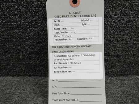 Goodyear 9532522 Goodyear 6.00-6 Wheel Assembly