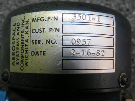 Aerospace 475C-4C Aerospace Manual Shut-Off Pressurization Valve