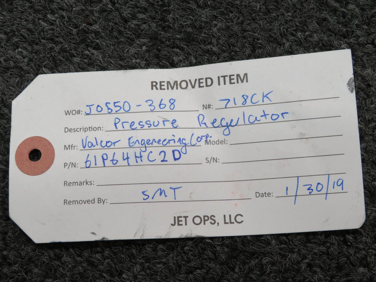 Airesearch 102466-1 Aireseach Pneumatic Cabin Altitude Limit Controller