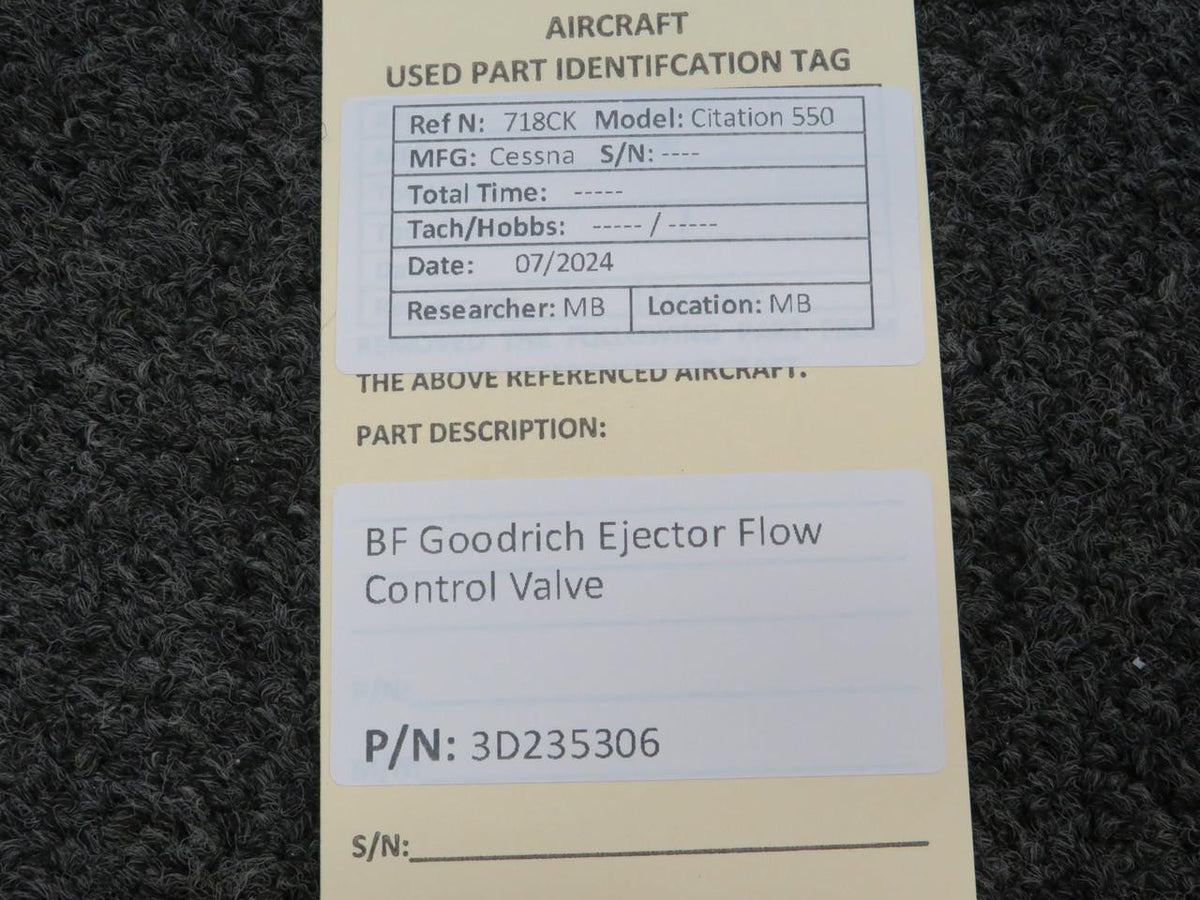 BF Goodrich  3D235306 BF Goodrich Ejector Flow Control Valve