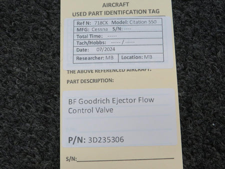 BF Goodrich  3D235306 BF Goodrich Ejector Flow Control Valve
