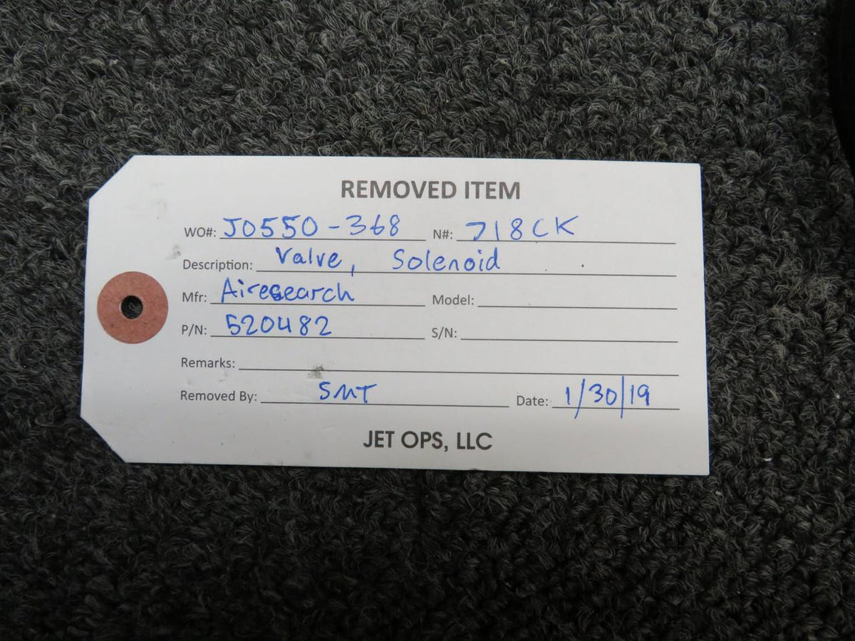 Airesearch 520482 Airesearch Solenoid Valve