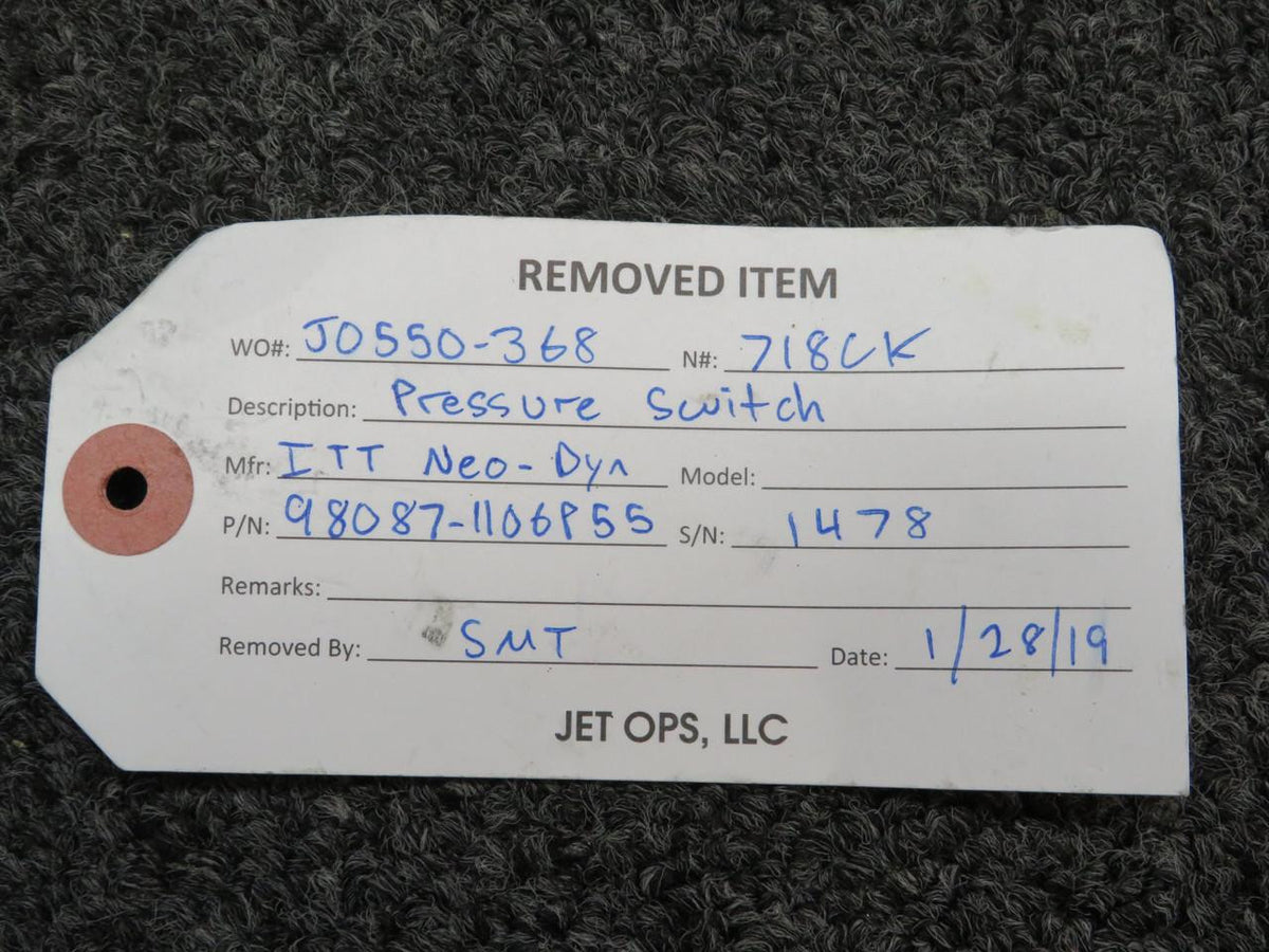 itt-neo dyn 98087-1106P55 ITT Neo-Dyn Pressure Switch