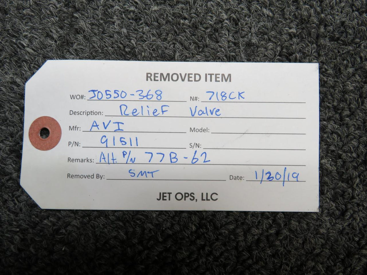 AVI 91511 (Alt: 77B-62) AVI Relief Valve