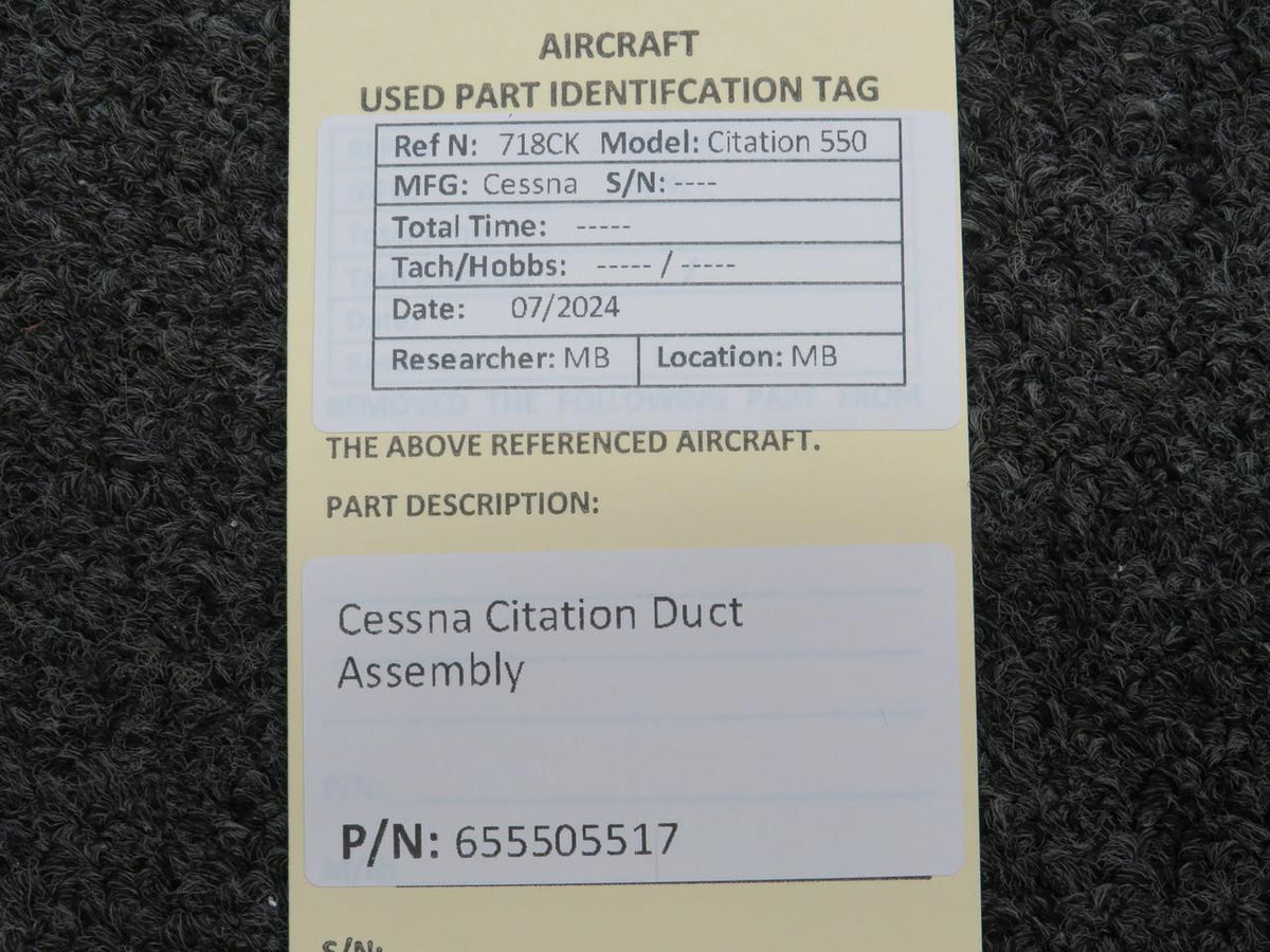 Does Not Apply 655505517 Cessna Citation Duct Assembly
