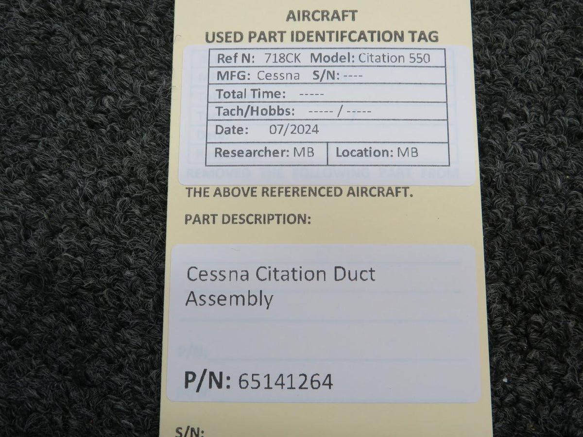 Does Not Apply 65141264 Cessna Citation Duct Assembly