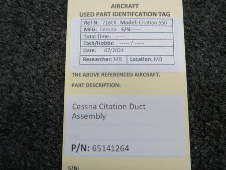 Does Not Apply 65141264 Cessna Citation Duct Assembly