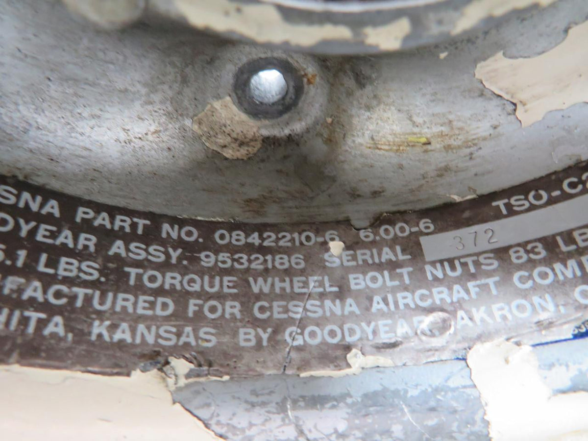 Goodyear 9532186 (Use: 0842210-6) Goodyear 6.00-6 Wheel Assembly (Chipped Paint)