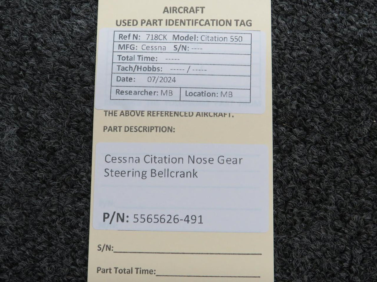 Does Not Apply 5565626-491 Cessna Citation Nose Gear Steering Bellcrank