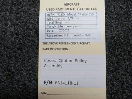 Does Not Apply 6514118-11 Cessna Citation Pulley Assembly