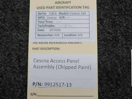 Does Not Apply 9912517-13 Cessna Access Panel Assembly (Chipped Paint)