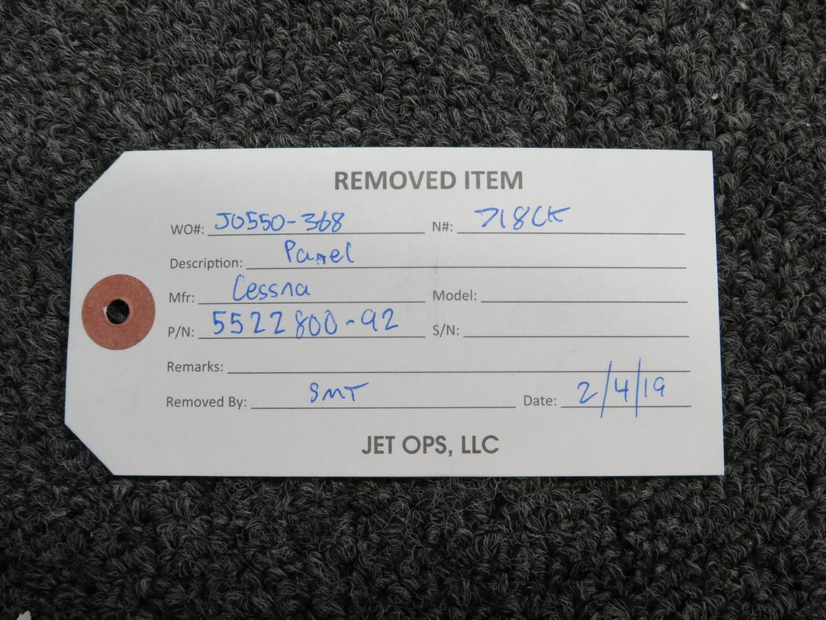 Does Not Apply 5522800-92 Cessna RH Access Wing Trailing Edge Inboard Panel
