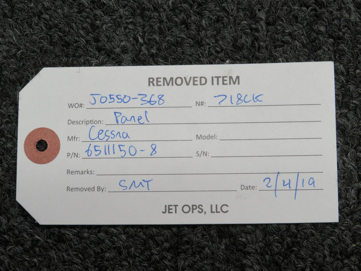 Does Not Apply 6511150-8 Cessna Access Door Panel (Worn)